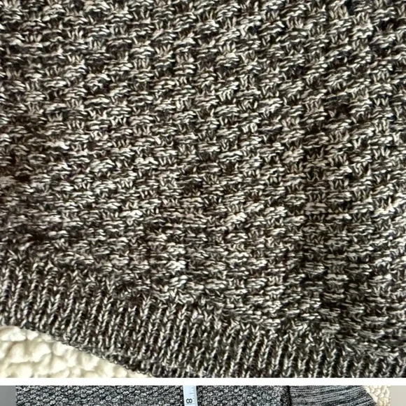 Lety & Me Ariana Gray Black Elbow Patch Knit Sweater Size Large - Picture 7 of 13